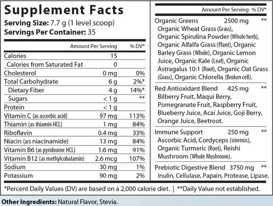 All-In-One Greens & Red SuperFood + Immune (Mixed Berry)