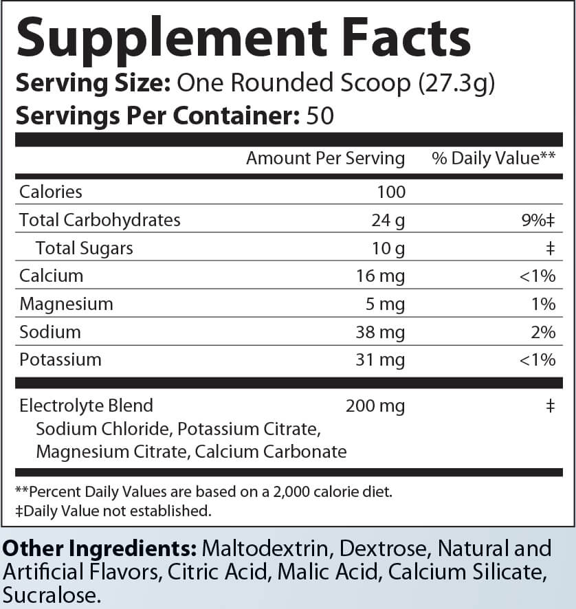 Recovery Carb + Electrolytes (Lemon Lime)