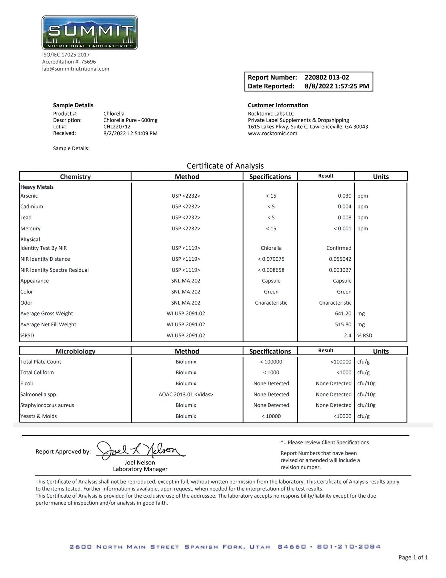 Chlorella Pure