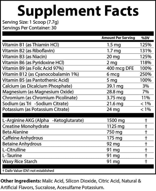 Nitric Shock Pre-Workout (Watermelon)