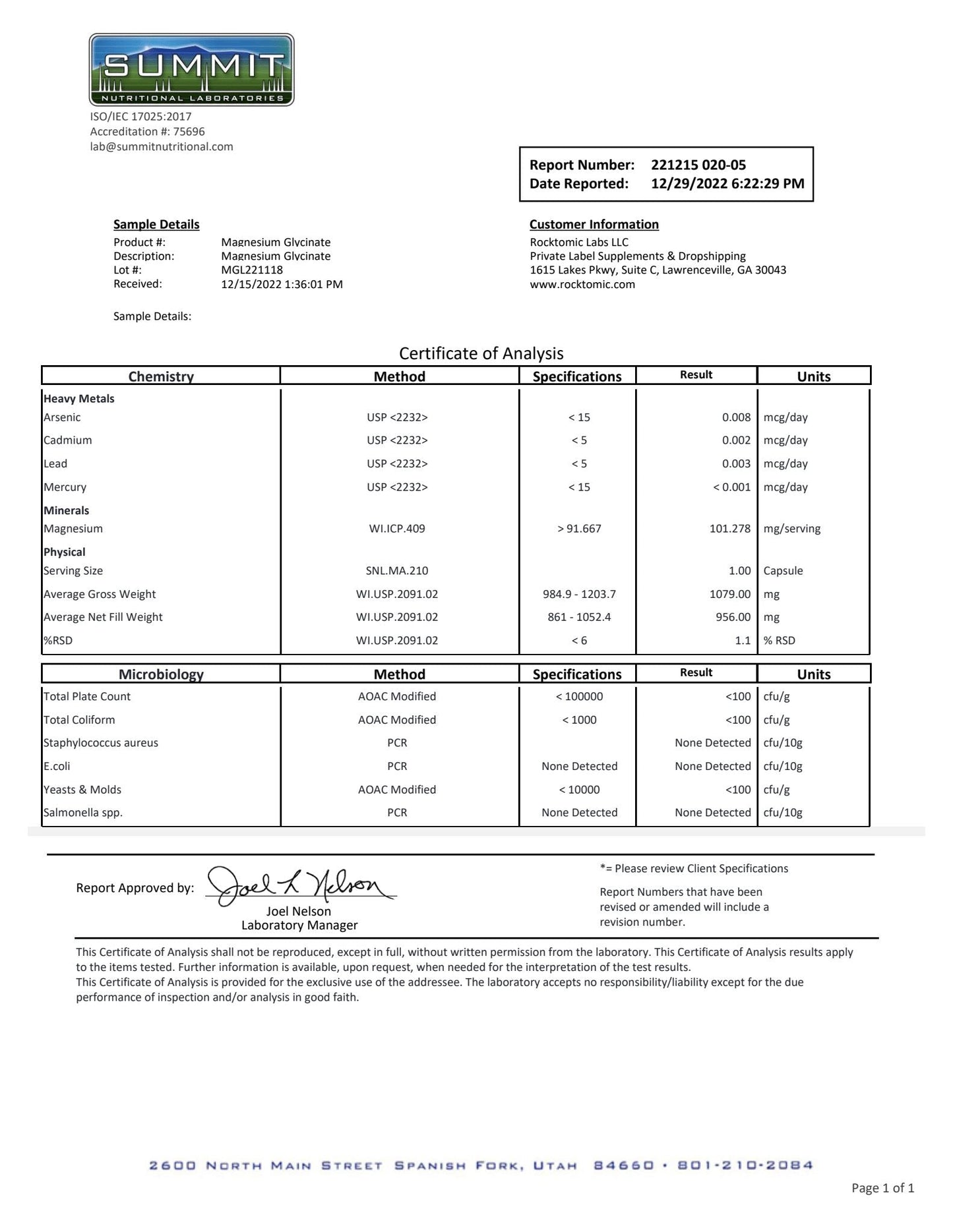 Magnesium Glycinate